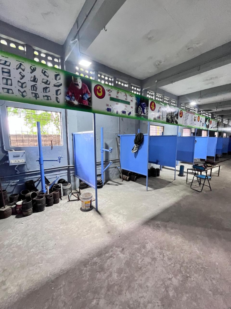 SMS Skill Development & Testing Center welding workshop